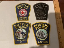 Boston Police Massachusetts Collector’s Patch Set All New  condition Full Size