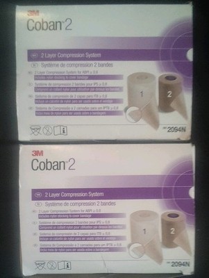 3M Coban 2 Compression System Compression Bandage Beige Unisex (2 Boxes)