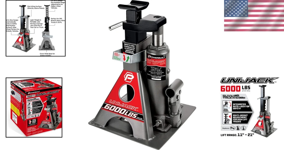 Heavy-Duty 3 Ton All-in-One Car Lift & Stability Jack for RVs and Trucks Foto 2 de 4