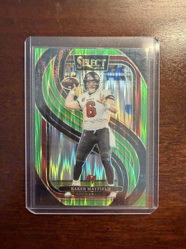 2024 Panini Select #108 Baker Mayfield Neon Green Shock Prizm /499 Buccaneers