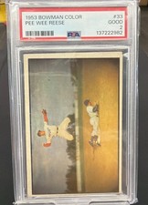 1953 Bowman Color - Pee Wee Reese #33 👀 PSA 2