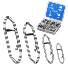 200 Pcs Stainless Steel Fishing Speed Clips for Quick Lure Change | Free Shippin