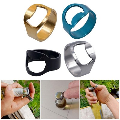 4x Flaschenöffner Ring Bunte Fingerschmuck Edelstahl Leicht 4 Farbe Biker für