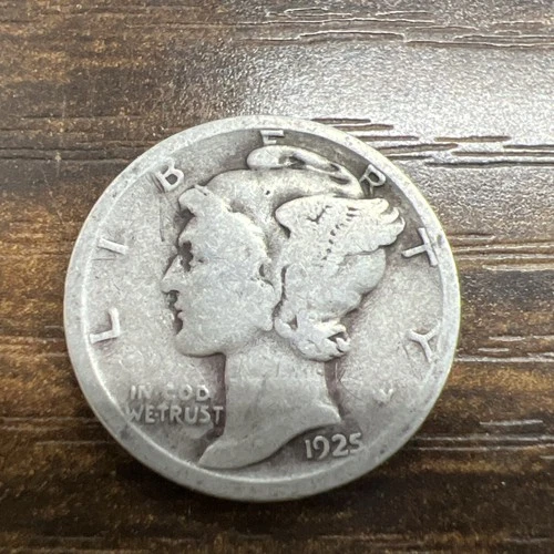 1925 MERCURY SILVER DIME ACTUAL Coin Get Today & Save & Fill Your Collection