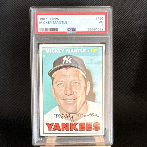 Topps 1967 Mickey Mantle New York Yankees #150 PSA 3 Base Set Card
