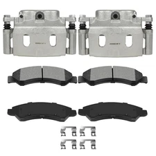 Front Pair Brake Calipers And Ceramic Pads For 2007-2008 CADILLAC ESCALADE TAHOE