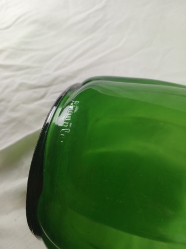 Seltene Vintage Duraglas grüne Glas Kühlschrank Trinkflasche ohne Deckel - Bild 4 von 7