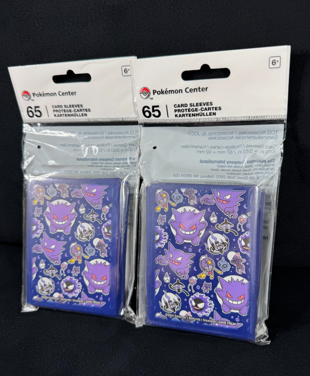 Pokmon Center Gengar Card Sleeves (x2 Pack) 2023 Pokemon 130 Sleeves Total  | eBay