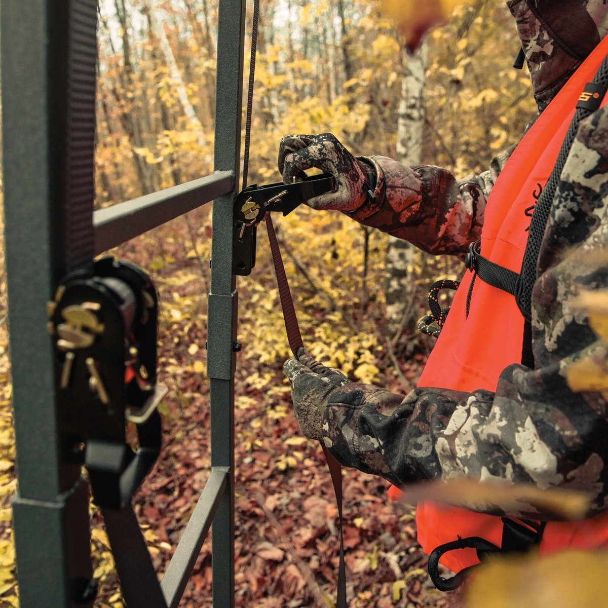 Rivers Edge TwoPlex LS 2-Man Ladder Stand, 17'1” Height, Lockdown