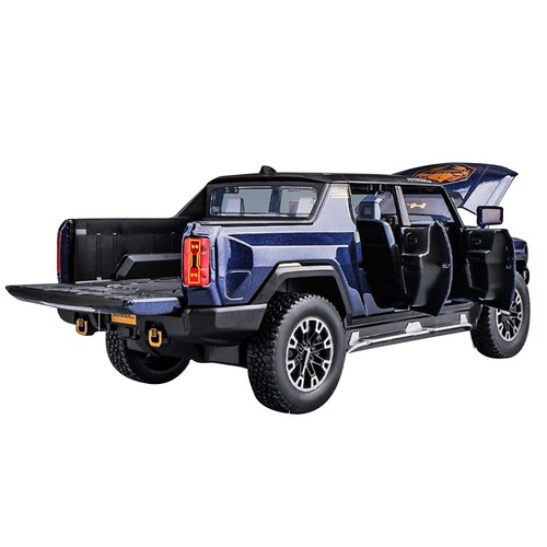 1/24 Diecast Model Car Alloy Toy Collection Lights Door for Hummer EV Pickup - Picture 12 of 26