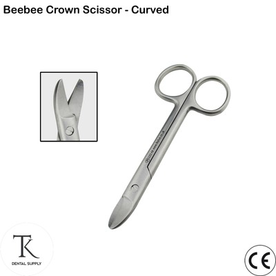 Kieferorthopädie Laborinstrumente Beebee Crown Wire Cutting Schere Curved 10.5cm