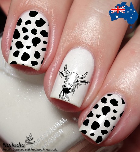 Cow & Cattle Nail Art Decal Sticker Water Transfer Slider