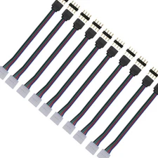 10-100pcs 4PIN Male/Female Connector Wire Cable For 3528 5050 RGB LED Strip