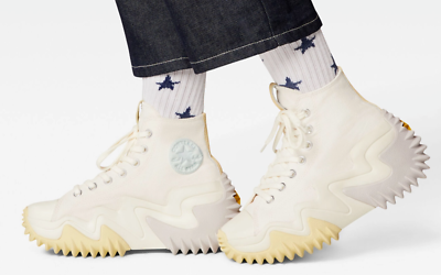 Converse Run Star Motion Hi Platform Sneakers A00874C Egret Soft