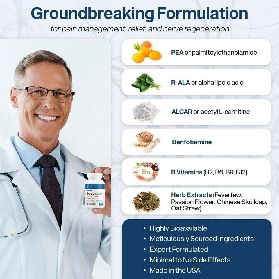 Cápsulas de suporte ciático - promove a saúde dos nervos e fortalece o sistema imunológico - Imagem 4 de 4