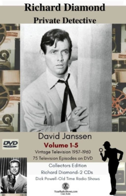 Richard Diamond Private Detective 75 TV episodes-3 Sealed Case Collection + OTR