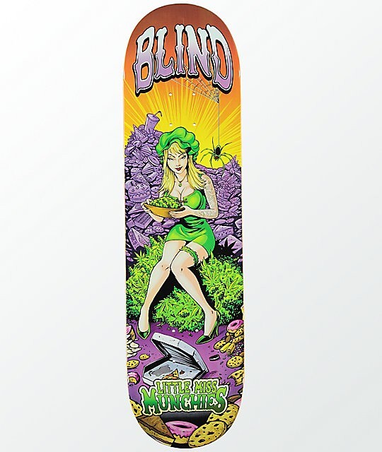 Rare / NOS Blind Skateboards Miss Munchies 8.25