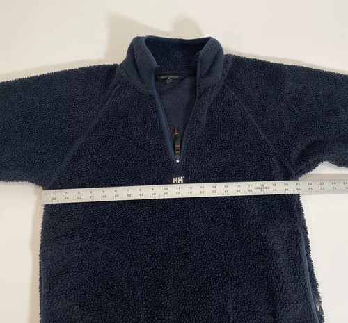 Helly Hansen Men's Small Quarter Zip Pullover Fleece Blue Sherpa - Picture 4 of 12