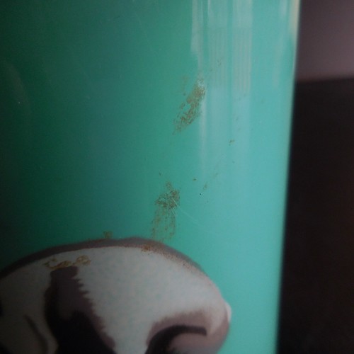 Bouteille thermos vintage pandas Chine ouvrier 1950 art déco métal N4825 - Imagen 11 de 12