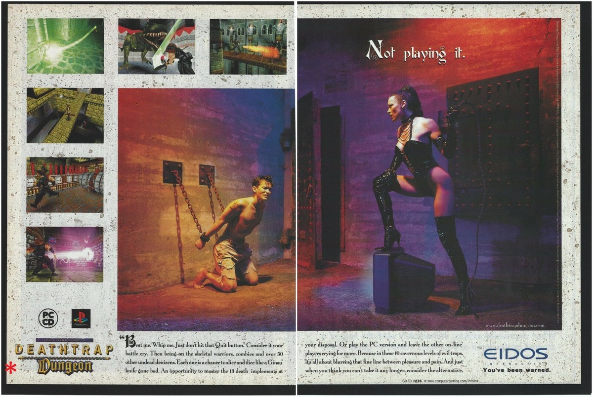 Ian Livingstone's Deathtrap Dungeon Print Ad/Poster Art PS1