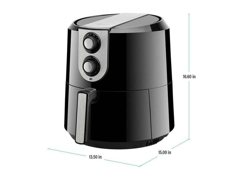 Nueva freidora de aire Rosewill de 5,8 cuartos de galón sin aceite baja en grasa con temporizador de temperatura 1800 W Foto 4 de 4