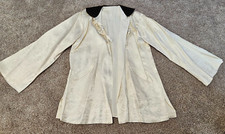Vtg 50's Ladies Japan Smoking / Bed Jacket / Robe - Ivory w/ Design - Never Worn
