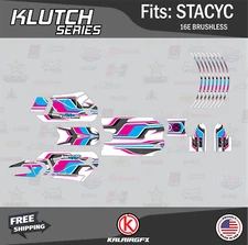 Graphics Kit for STACYC 16E Brushless Electric Bike (All Years)  Klutch-magenta