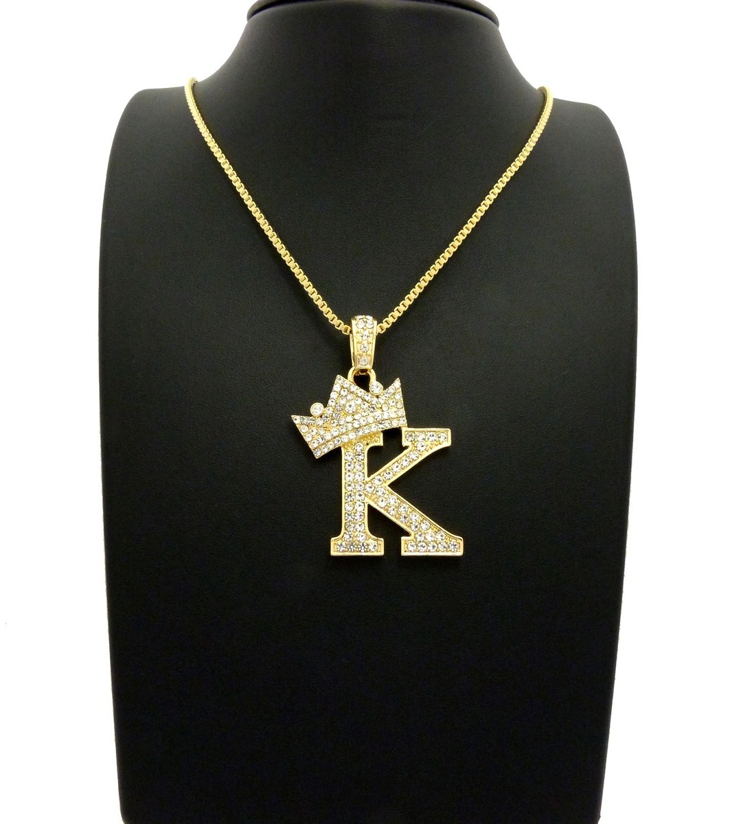 k*n様 Cast Pendant shape2 Tilted Crown Alphabet K Pendant 24