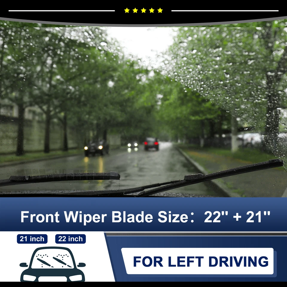 Pieza de 2 limpiaparabrisas delantero de silicona para Smart Fortwo 2007-2015 Foto 2 de 4