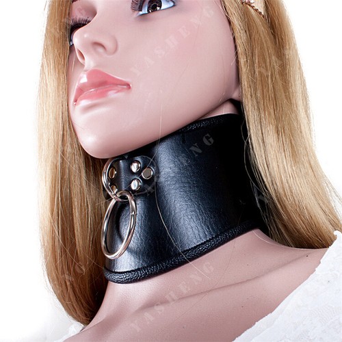 Quality PU leather Neckcollar neck collar Bondage Restraints Black - Picture 12 of 12