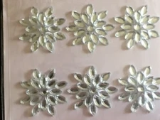 CraftbuddyUS CB108CL 9 Clear Self Adhesive Stick on Flower Gems Craft 