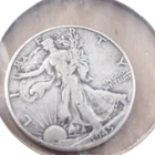 1945 Walking Liberty Half Dollar 50 Cents %90 Silver Coin NO MINT MARK
