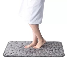 Bathroom Bath Mat Non-slip Cobblestone Bathtub Side Floor Rug Doormat