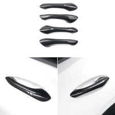 Carbon Fiber Style Exterior Door Handle Cover Trims For Chevrolet Trax 2024 2025