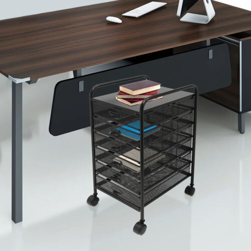 6-Drawer Rolling File Cabinet Rolling Slim Storage File Cabinet Cart Organizer