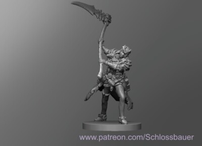 Necromancer Female Wizard Adventurer 28mm Scale DND D&D Tabletop Miniature