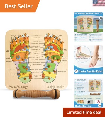 Portable Foot Roller Massager & Reflexology Board for Plantar Fasciitis Relief