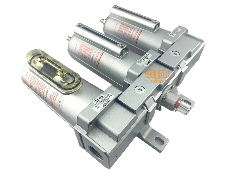 1/2" Heavy Duty Inline Compressed Air Filter Clean system 3 Stage Manual Drain - Image 4 of 4