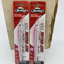 Berkley Hit Stick Jerkbait Size 13 HOT PINK SILVER Trolling Walleye Bass Lure