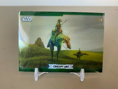 2019 TOPPS CHROME STAR WARS LEGACY CONCEPT ART RARE GREEN SP /50 Fields Of Naboo