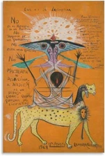 Lepidoptera Painting by Leonora Carrington Artist Picture Print Wall Art Poster