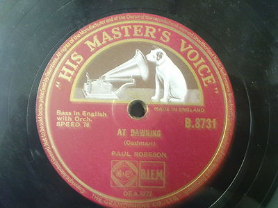 78rpm PAUL ROBESON at dawning / just a wearyin for you