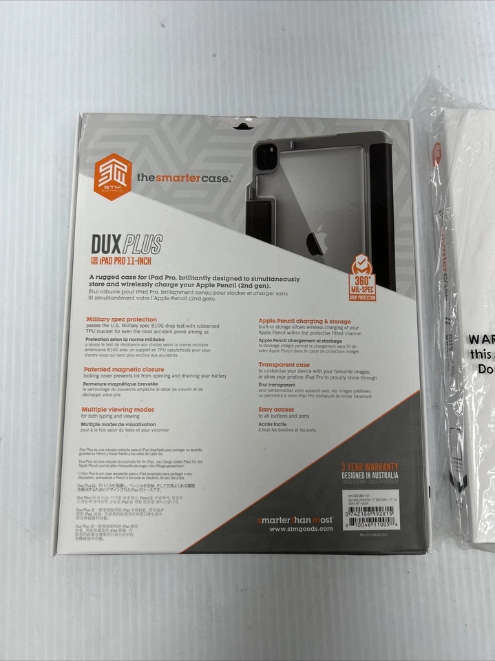 Новый чехол для переноски товаров STM Dux Plus для Apple iPad Pro 11 дюймов (1-е и 2-е поколение) - Изображение 3 из 4