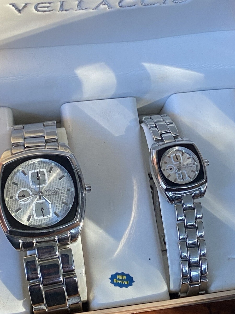 Vellaccio Watch Set His/Hers Vellaccio Grande His & Her Watch Set Stainless Steel Black  main image 2