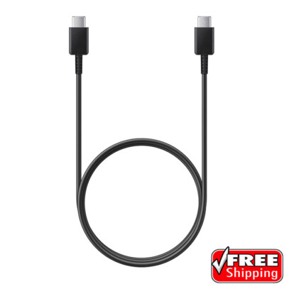 OEM Authentic Samsung Type C to C USB High Speed Charging and Data Sync Black