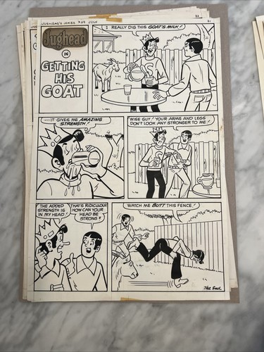 Archie Comics Original Art - Jughead’s Jokes #29 1967 Near Full Issue - 28 Pages - Picture 20 of 24