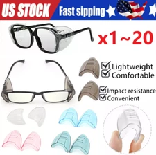 1~20Pairs Side Shields For Eye Glasses Slip On Safety Glasses Shield Universal