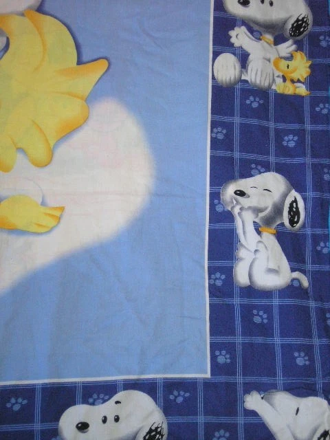 Peanuts SNOOPY Woodstock + Disney POOH Reversible Twin Duvet Cover EUC - Image 4 of 4