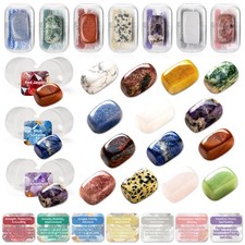 28 Pack Prefilled Easter Eggs with Gemstones - Filled Easter Clear Eggs with ...