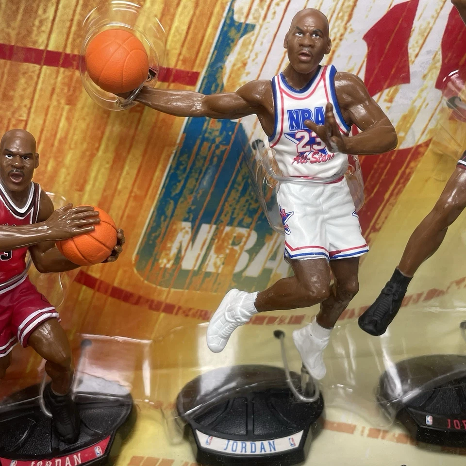 Mattel Michael Jordan NBA Then and Now Collection Figures (1999) NIB - Image 4 of 4